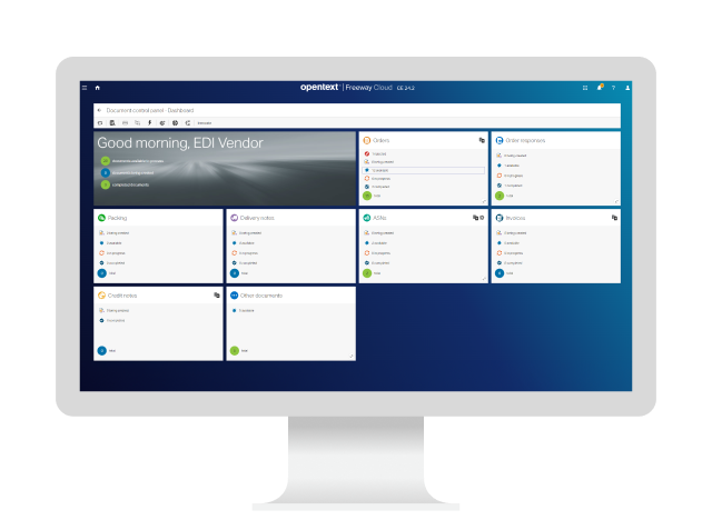 OpenText B2B Integration Essentials Plattform auf einem Computer
