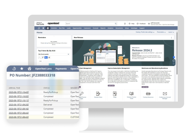 OpenText Business Network Cloud for NetSuite running on a computer