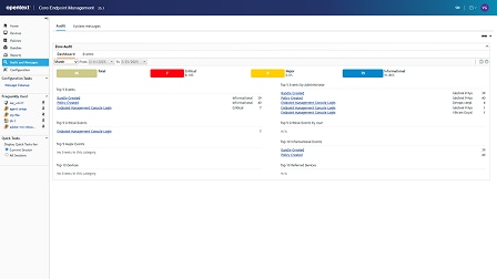 Dashboard für Endpoint Management-Software