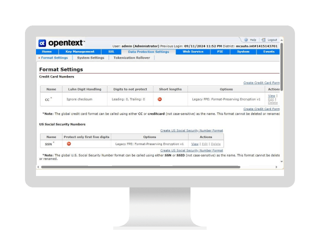 OpenText Data Privacy and Protection Foundation Plattform auf einem Computer