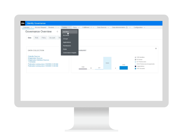 OpenText Identity Governance-Software auf einem Computer 