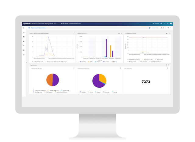 OpenText Network Automation-Plattform auf einem Computer