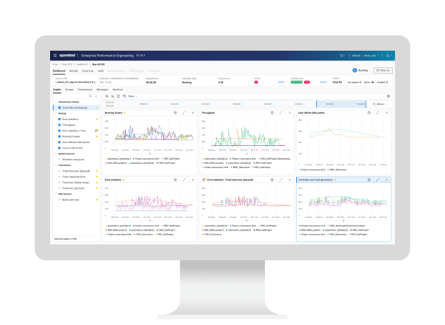 OpenText Enterprise Performance Engineering läuft auf einem Computer