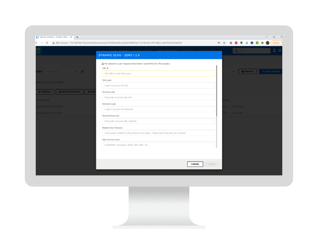 Abbildung des OpenText Dynamic Application Security Testing Plattform-Dashboards
