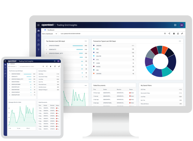 B2B Integration Foundation UI auf einem Computer