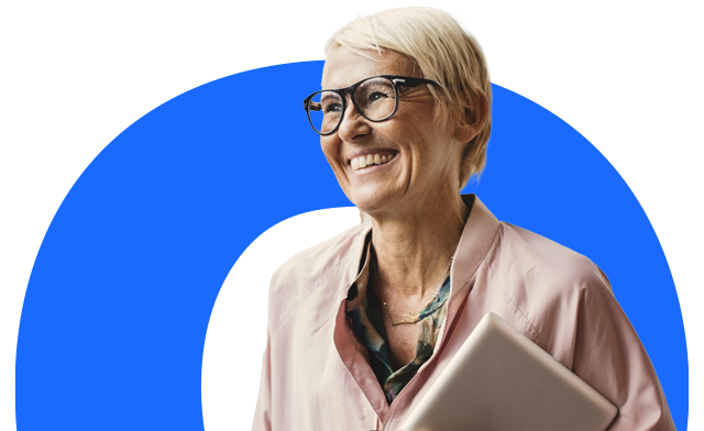 Eine lächelnde Person