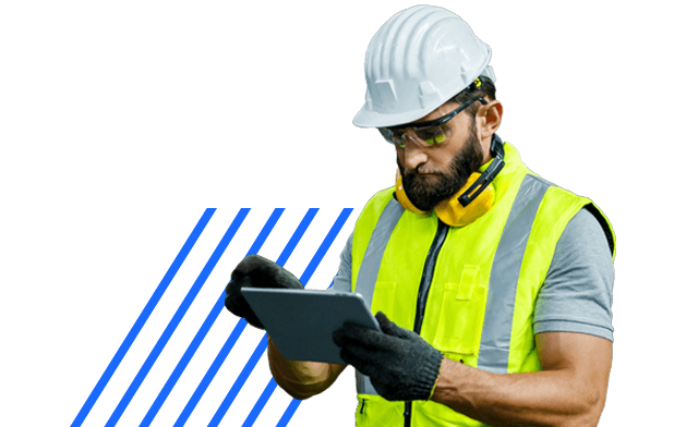 A person working on a tablet 