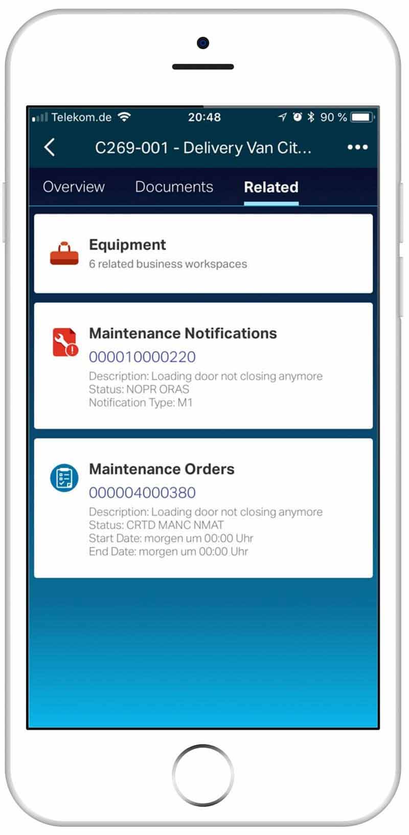 OpenText favorites screen